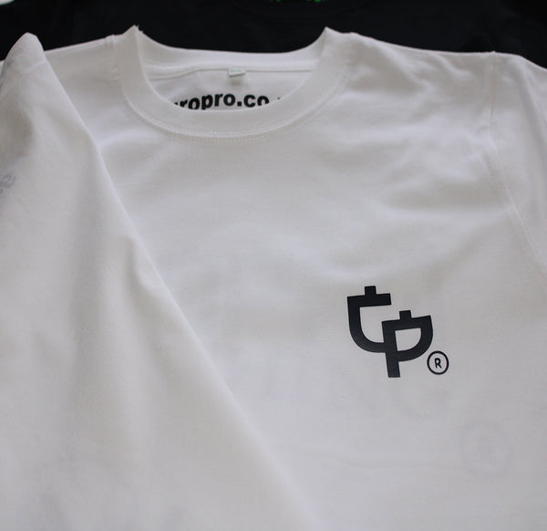 Black GP Tree logo on a  White T-Shirts