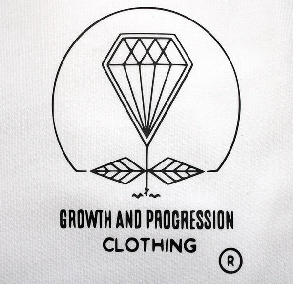 Close up of the Diamond Rose Logo by Growth And Progression Clothing.