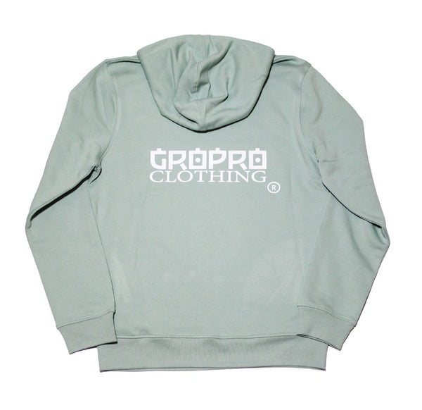 GROPRO Clothing Womens Sage Green Hoodie back view