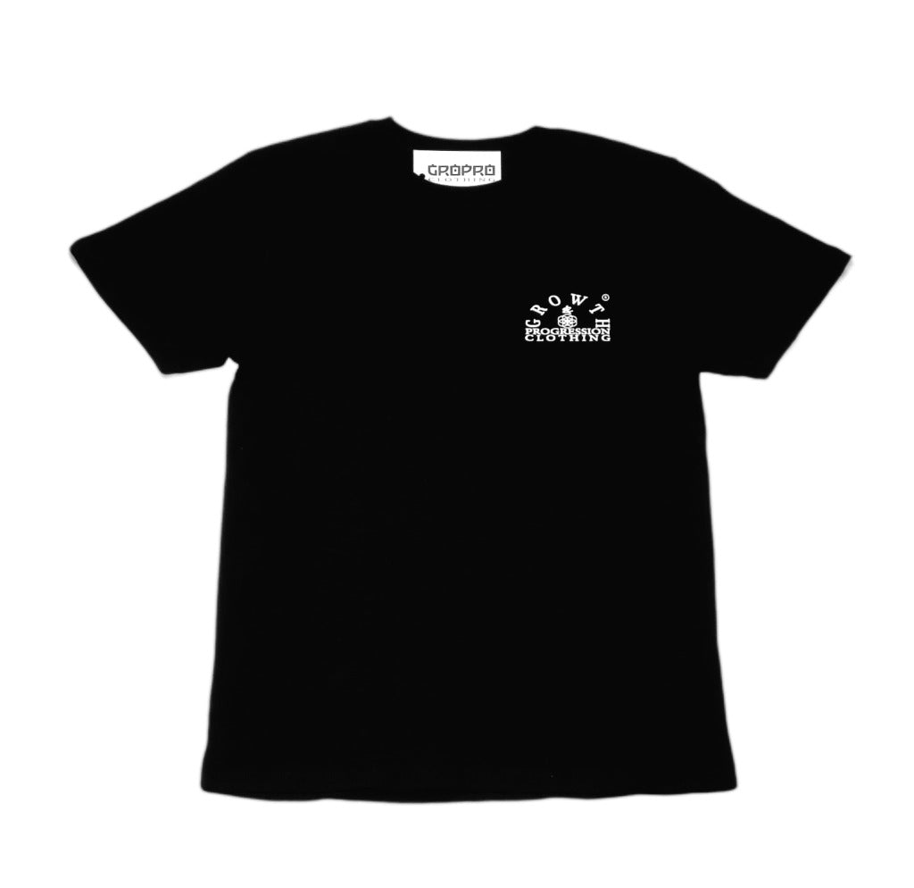 Black T-Shirt, with signature Growth & Progression Arch design