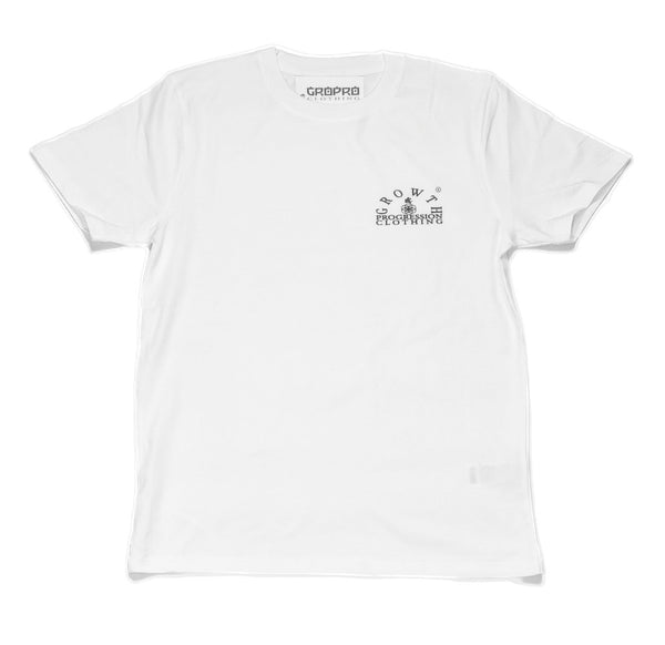 White T-Shirt with Growth & Progression Arch design 